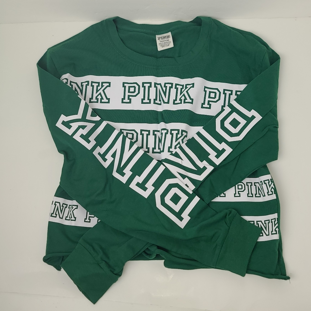 PINK Victoria's Secret Crop Top Green